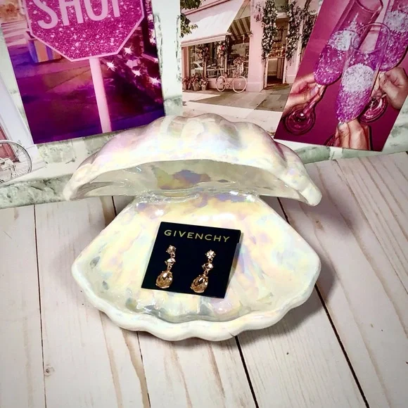 GIVENCHY Rose Gold/Champagne Drop Earrings with Post Backs - Picture 10 of 16